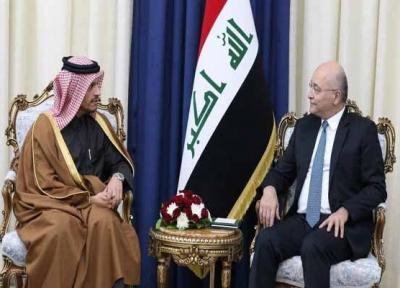 رایزنی وزیر خارجه قطر با برهم صالح