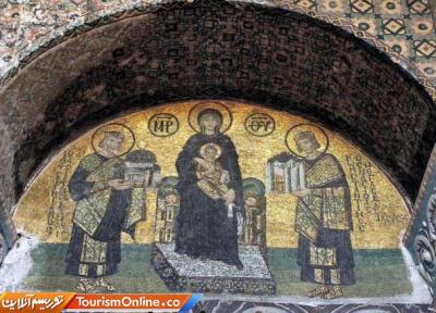 پوشاندن آثار مسیحیت در ایاصوفیه