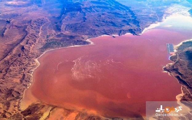 دریاچه صورتی مهارلو؛از زیباترین چشم اندازهای طبیعی شیراز، عکس