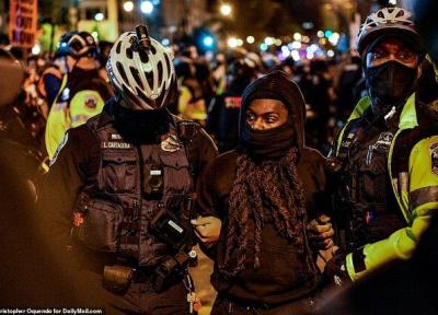 پلیس با هزاران معترض ضد ترامپ مقابل کاخ سفید درگیر شد
